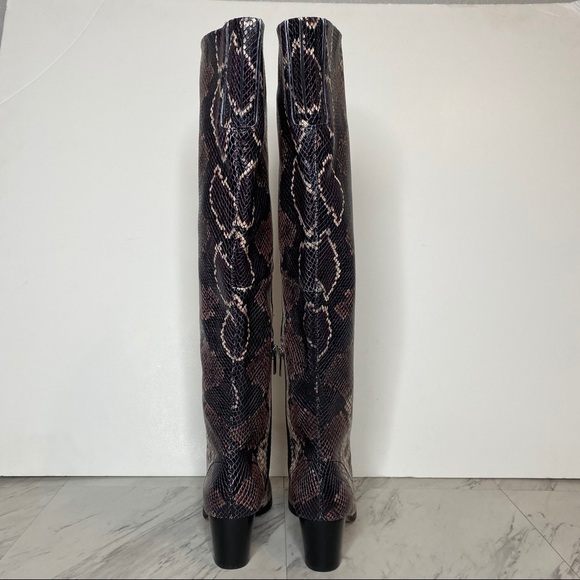 New! Vince Camuto Nestel Snake Print Leather Boot 7M - Picture 3 of 11